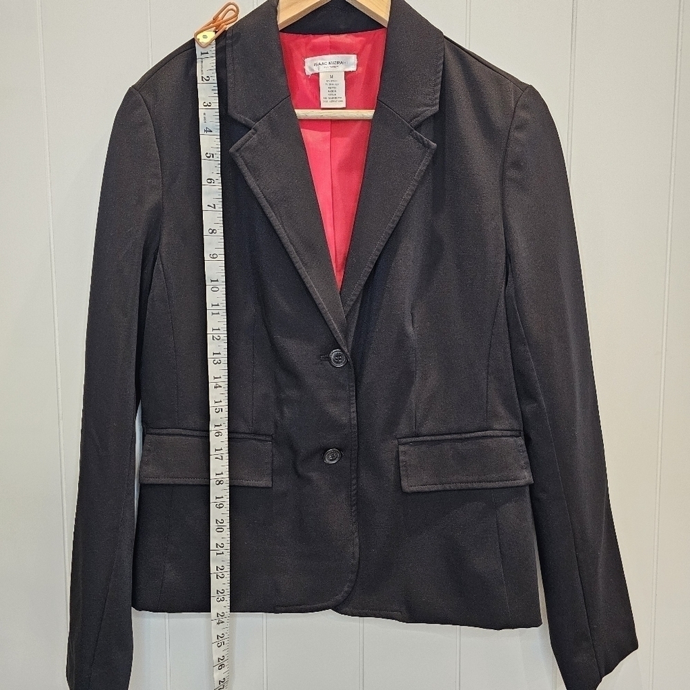 Isaac Mizrahi Blazer Women's Size Medium Black - Picture 3 of 7